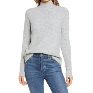 Halogen Gray Mock Neck Ribbed Sweater Pullover NWT Size 2XL